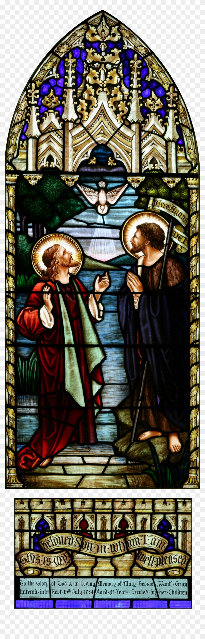 Stjohnsashfield Stainedglass Baptism Clipart