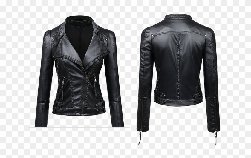 Women Leather Jacket Png Transparent Image - Jacket Clipart