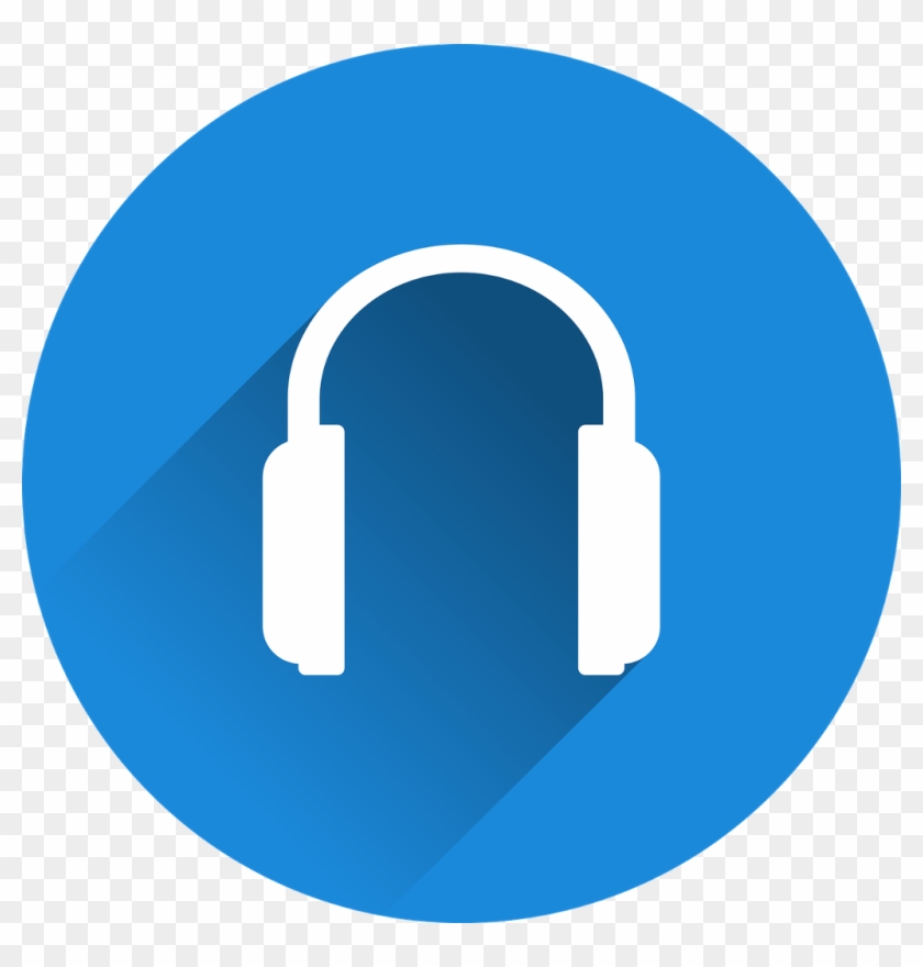 Ftestickers Music Notes Musiclover Colors Headphones - Music Icon Blue Png Clipart #1279388