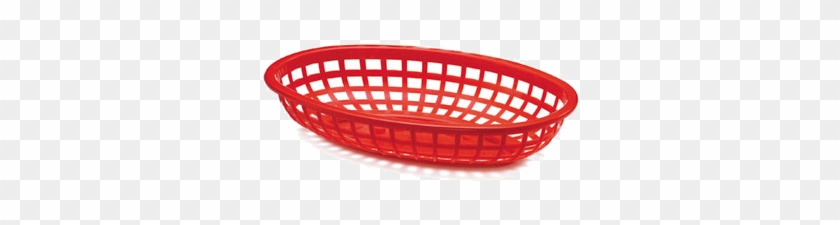 C1074r Basket Plastic Oval Red Fast Food Classic 9 - Basket Clipart
