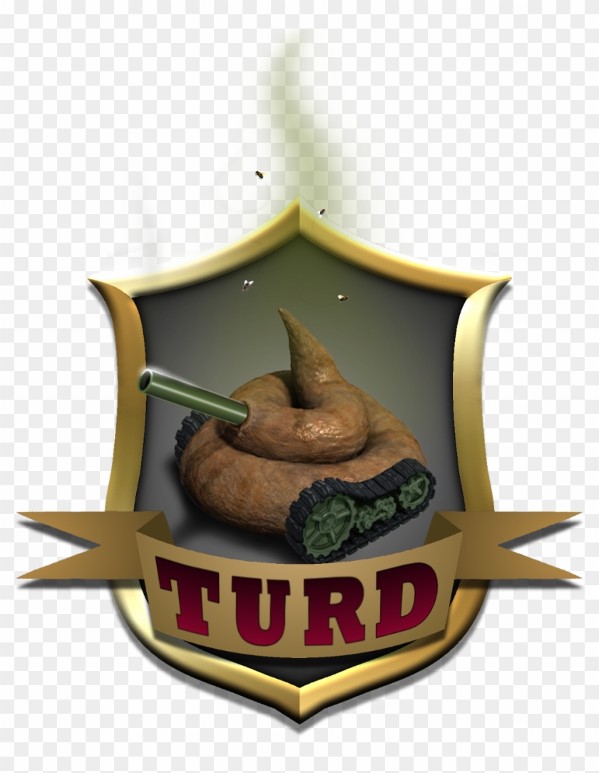 Turd Emblem - 3d Poop Clipart #1280288