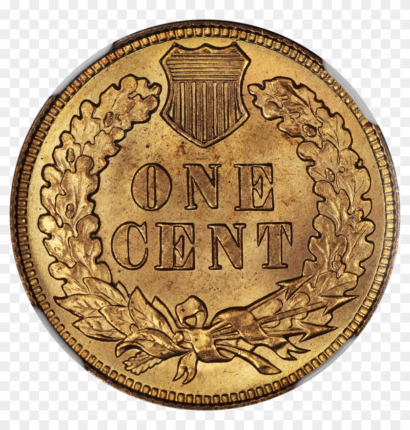 1909 Indian Cent Ngc Ms65rd Reverse - Coin Clipart