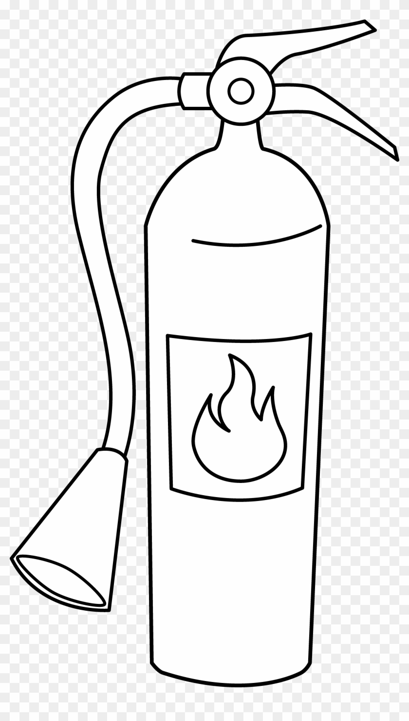 Fire Extinguisher Line Art - Easy To Draw Fire Extinguisher Clipart #1280899