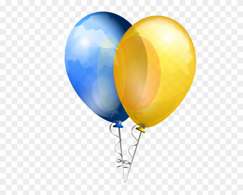 Small - Blue And Yellow Balloons Png Clipart #1281178