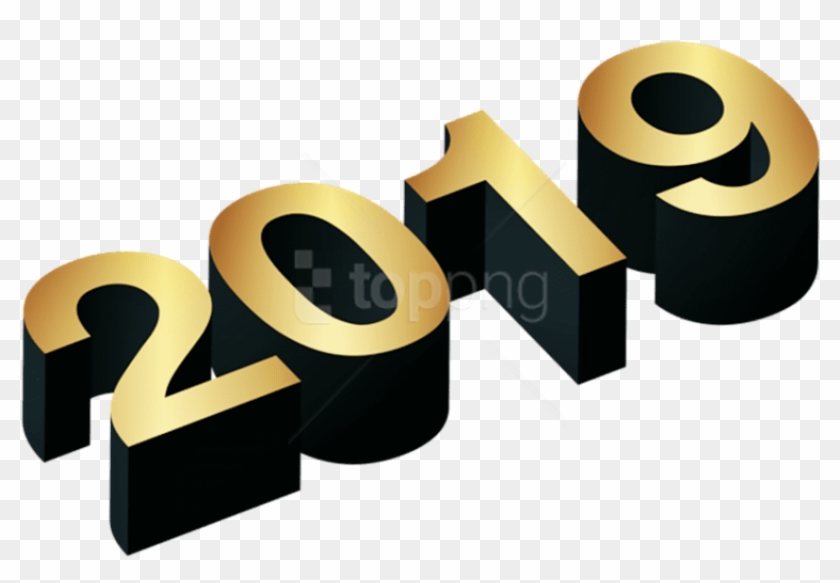 Free Png Download 3d Numeric 2019 Golden Png Png Images - Clip Art 2019 Png Transparent Png