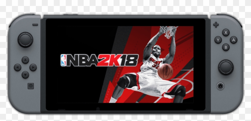Purchase Nba 2k18 For Switch, Get A Discount On A Microsd - Nintendo Switch Console Grey Joy Con Clipart