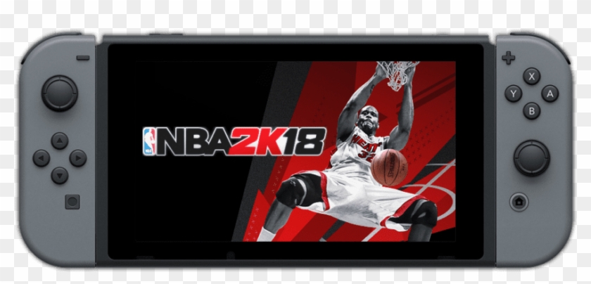 Purchase Nba 2k18 For Switch, Get A Discount On A Microsd - Nintendo Switch Console Grey Joy Con Clipart #1281576