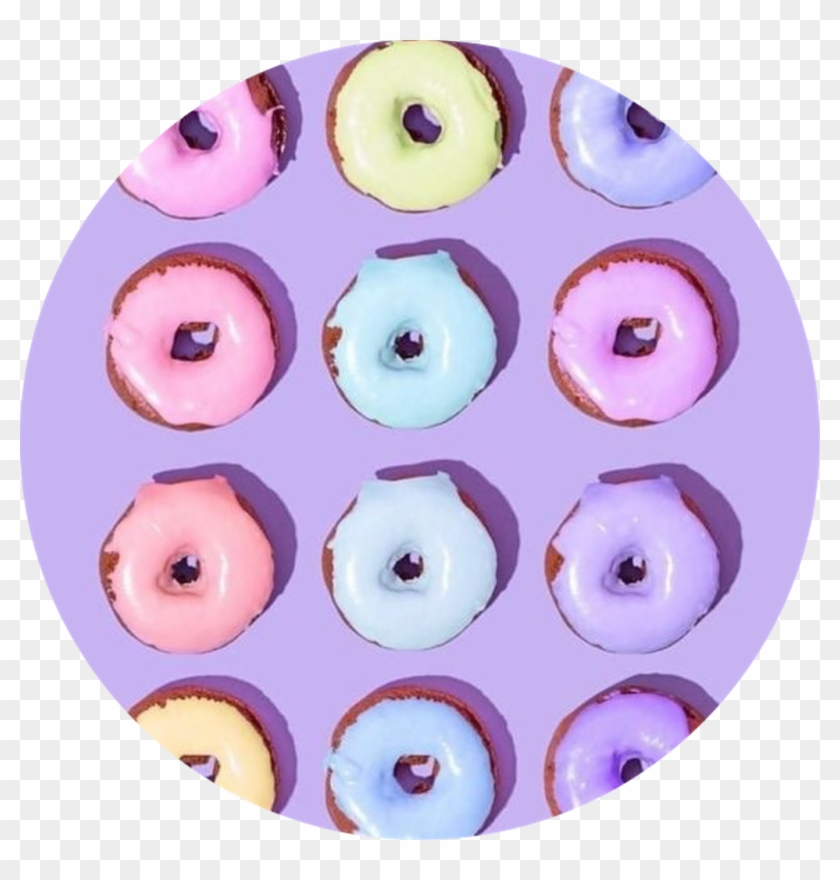 #pastel #icon #tumblr #aesthetic #donut #freetoedit - Purple Donut Clipart #1281606