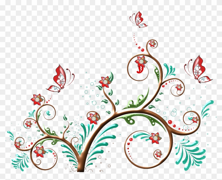 Ornamentos Florais Png - Floral Ornament Vector Png Clipart