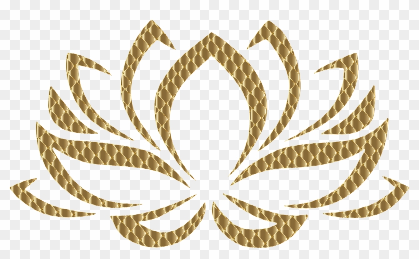 Gold And White Background - Lotus Flower Symbol Clipart