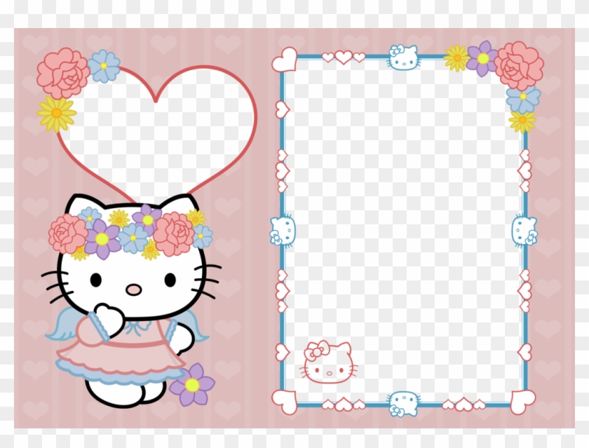 Hello Kitty Birthday Frame Png - Hello Kitty Christening Invitation Template Clipart