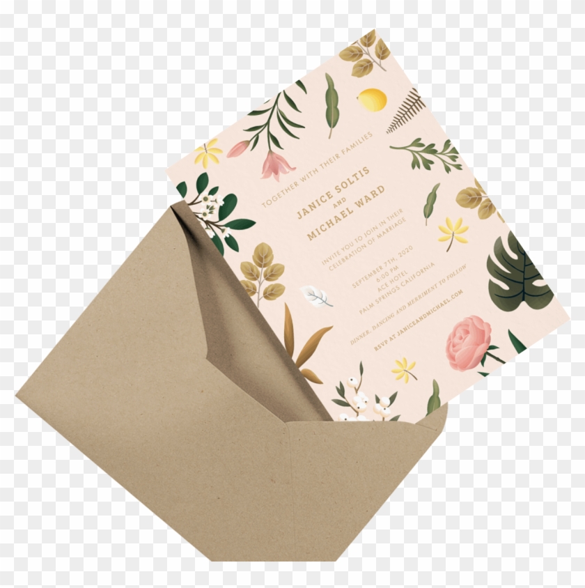 Custom Wedding Invites, Mailed For You - Envelope Clipart