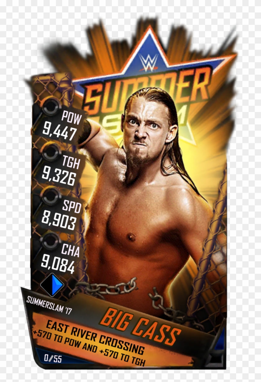 Big Cass Wwe 2k18 Download - Wwe Supercard Summerslam 17 Cards Clipart