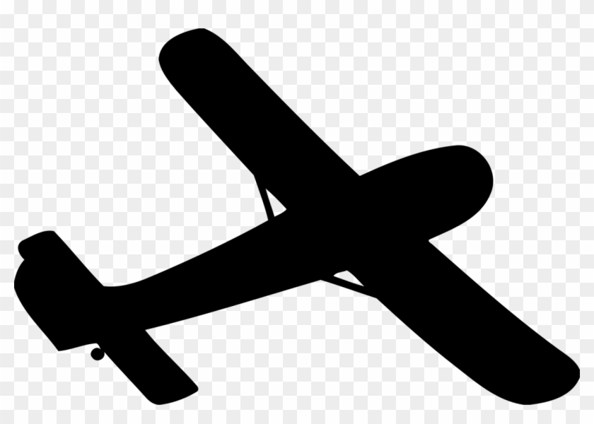 Fixed-wing Aircraft Airplane Glider Propeller - Glider Plane Silhouette Clipart #1282492