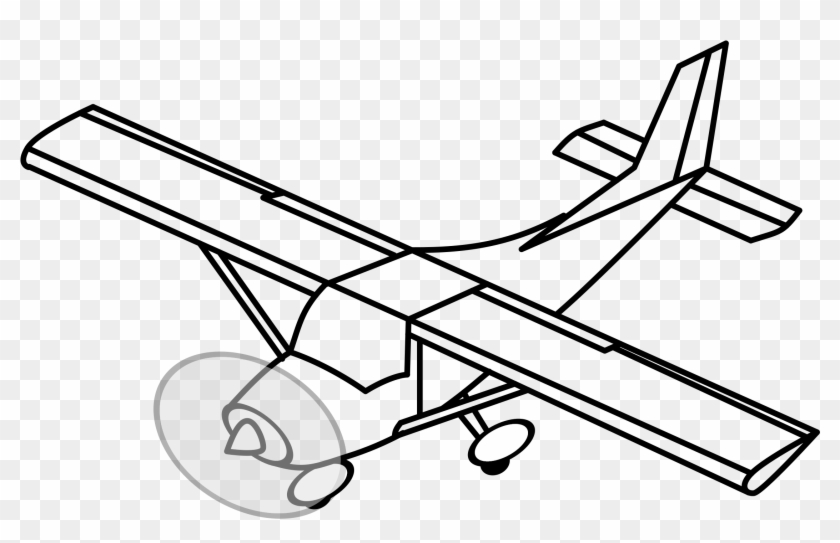 Single Engine Airplane Vector Clipart Image - Tecknat Flygplan - Png Download