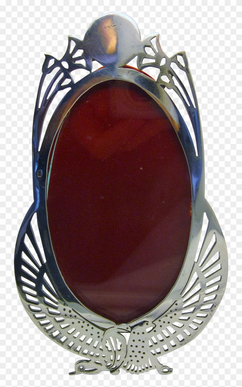 900 Silver Egyptian Picture Frame Egyptian Revival - Gemstone Clipart