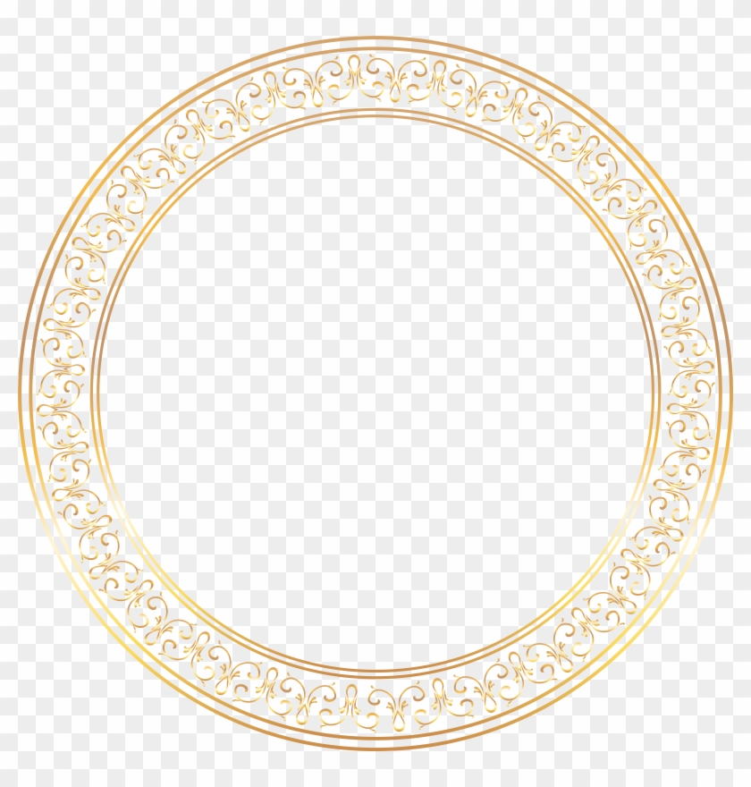 Round Golden Deco Frame Png Clip Art Image Transparent Png