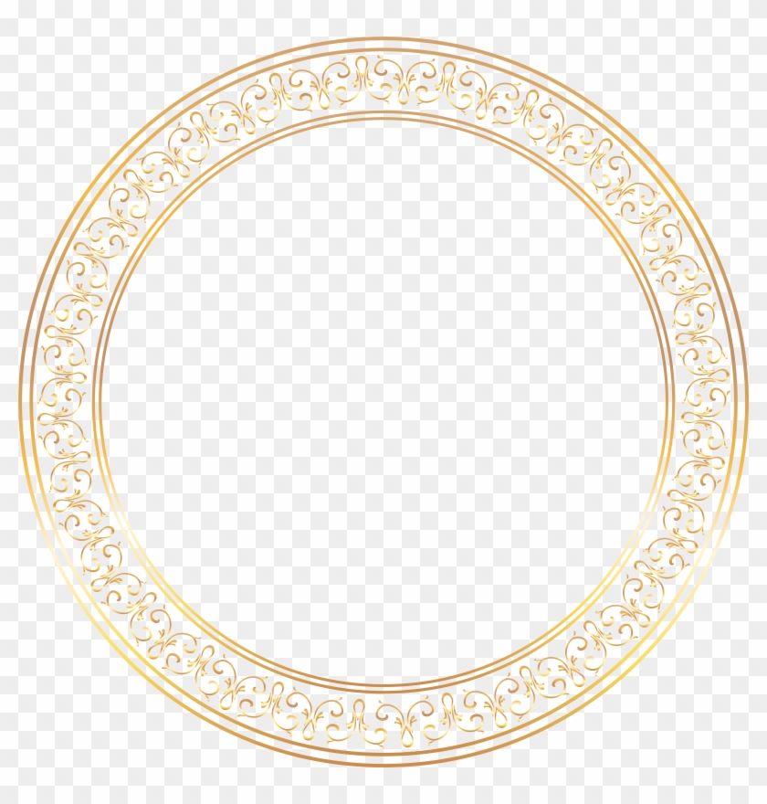 Round Golden Deco Frame Png Clip Art Image Transparent Png #1283252