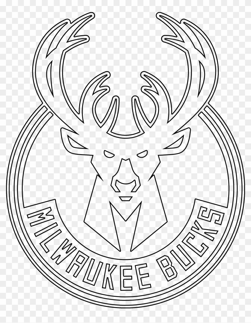 Clipart Royalty Free Stock Buck Vector Basketball - Milwaukee Bucks Logo Drawing - Png Download #1283409