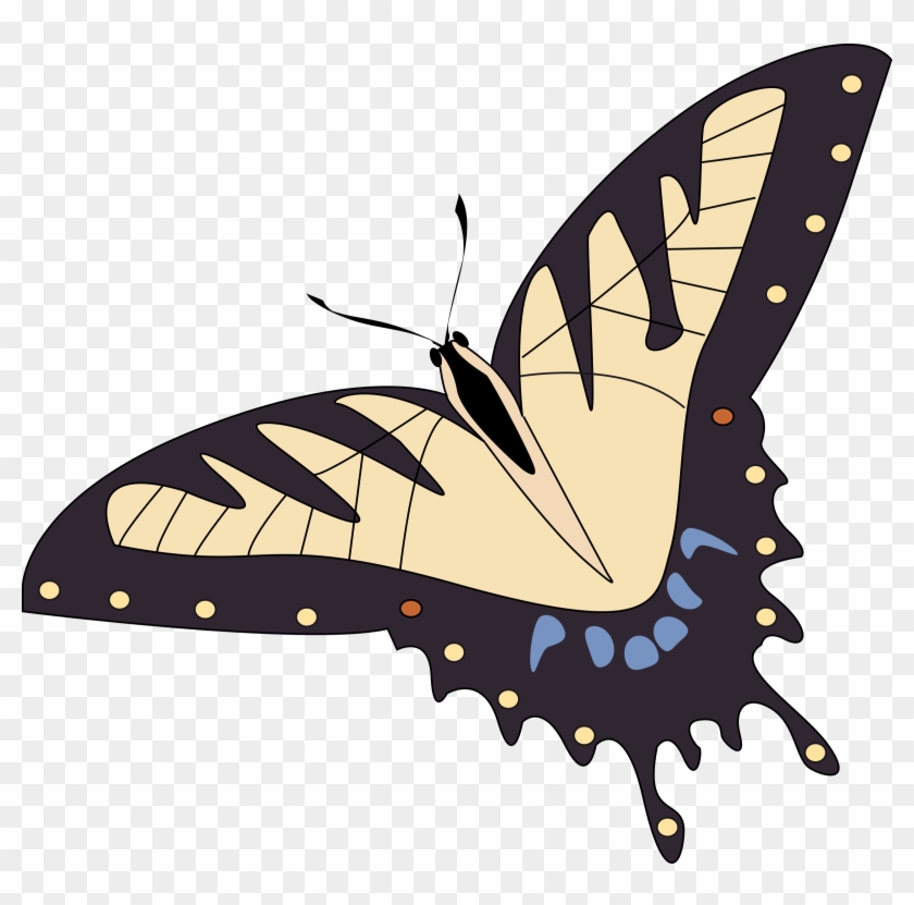 Yellow Butterfly Png - Papillon Butterfly Clipart #1283568