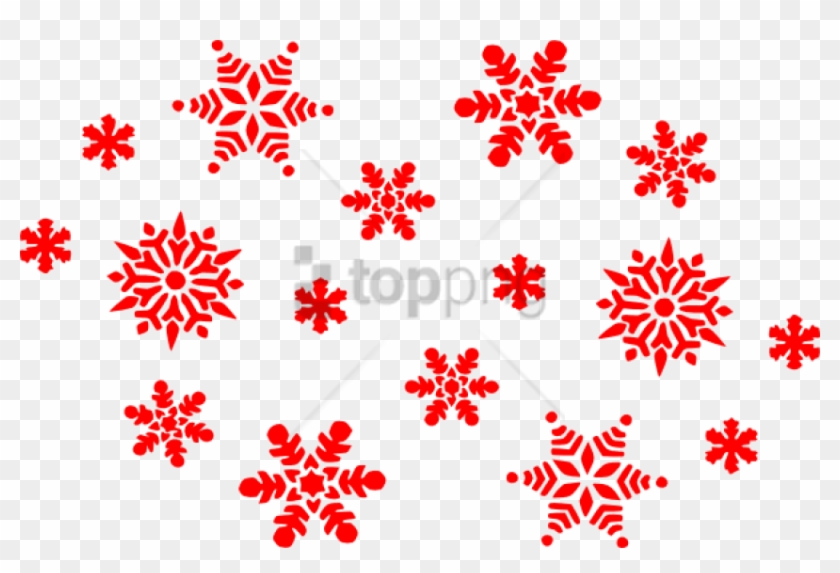 Free Png Download Red Snowflakes Png Images Background - Red Snowflake Clipart Transparent Png #1283732