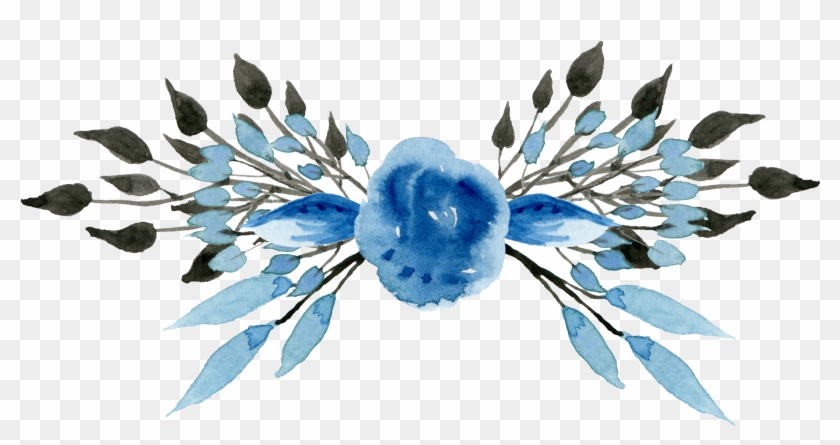 Watercolor Flowers Watercolor Painting Blue Clip Art - Watercolor Flower Clipart Blue Png Transparent Png