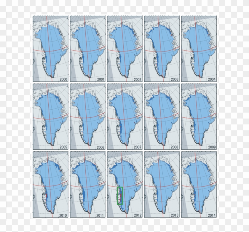 Distribution Of Snow , Bare Ice (blue), And Dark Ice - Atlas Clipart #1283842