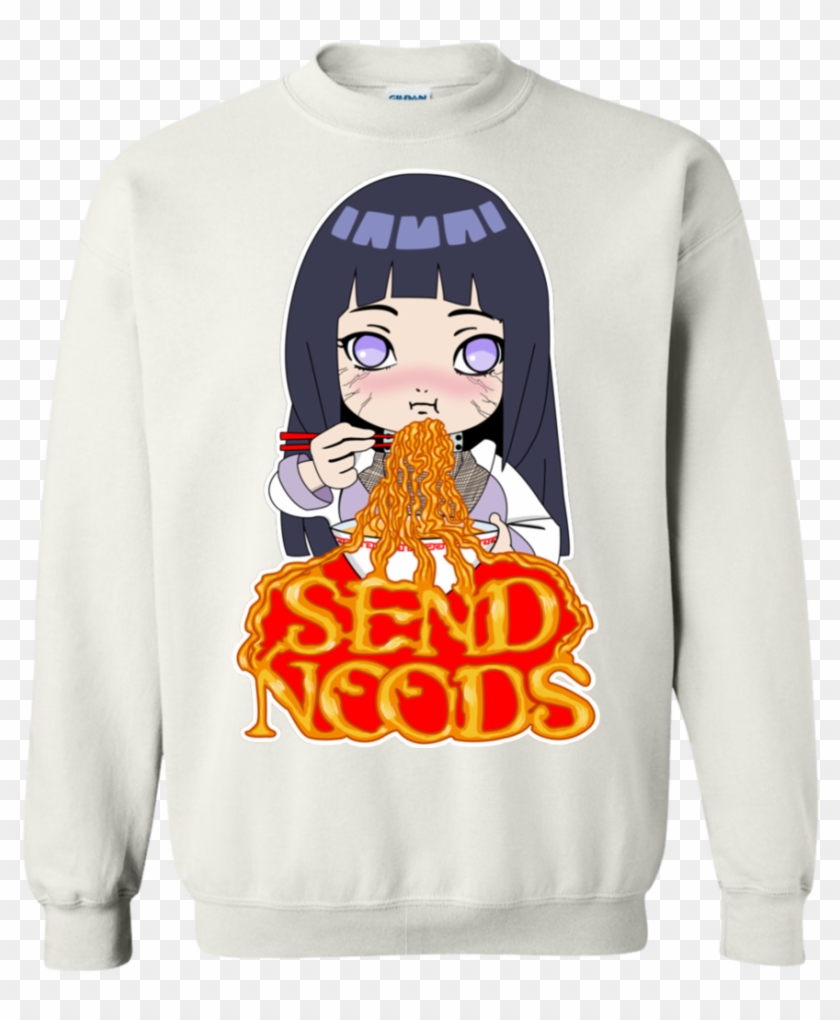 Hinata Send Noods Crewneck Sweater - Cartoon Clipart #1283906