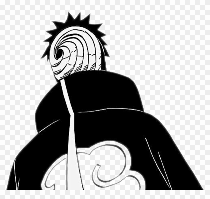 #naruto #tobi #akatsuki #png - Tobi Naruto Black And White Clipart #1283932