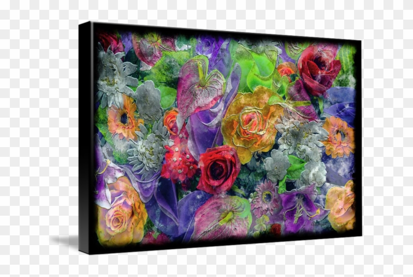 A Floral Painting Digital Expressionism By - 21a Abstract Floral Painting Digital Expressionism Clipart #1284247