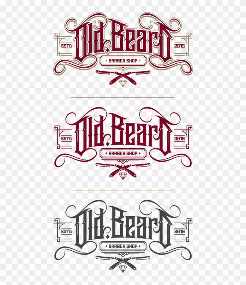 Old Beard Logo On Behance Más - De Barber Shop Logos Clipart #1284299