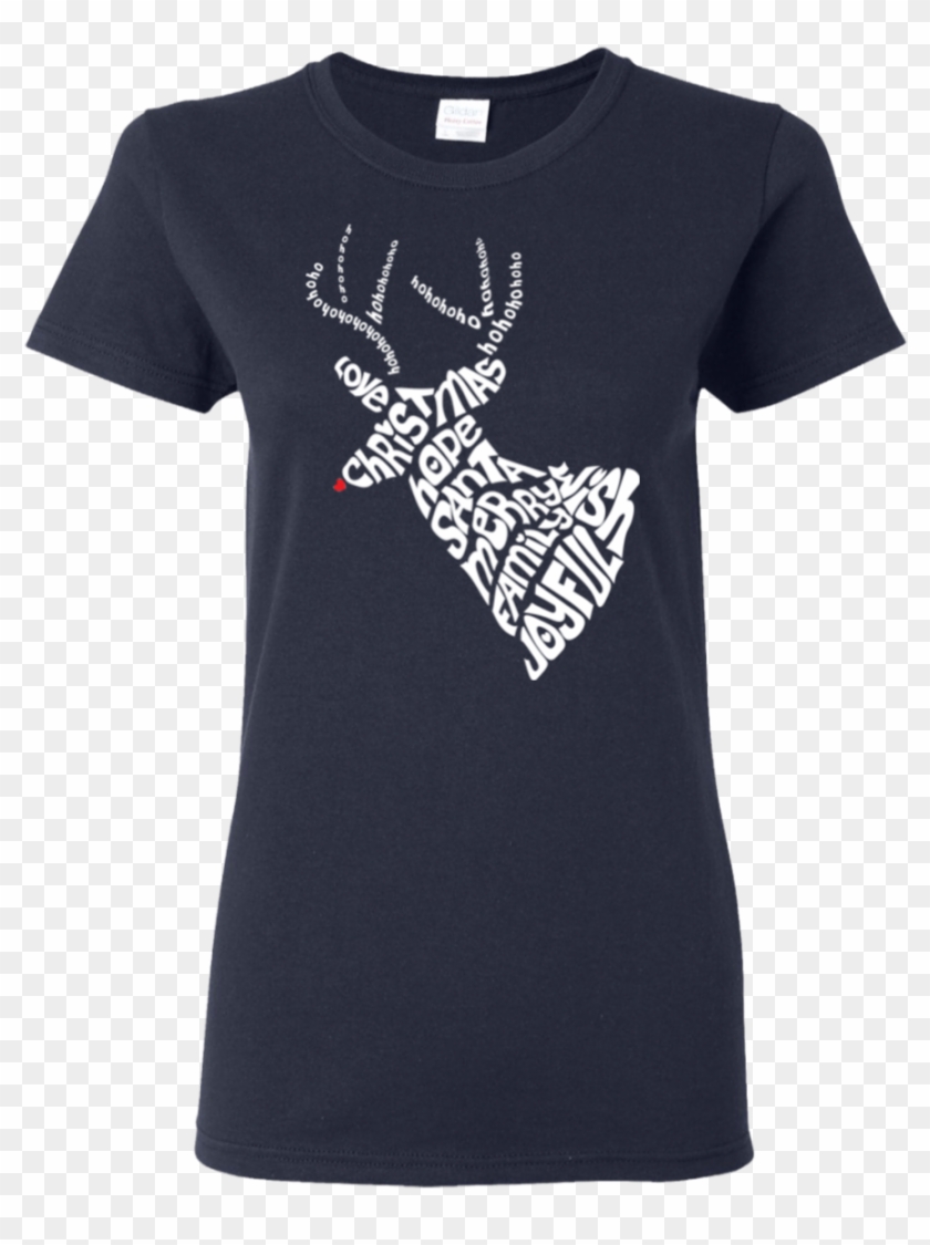 White Deer Head Antlers Ladies' Shirt - T-shirt Clipart #1284398