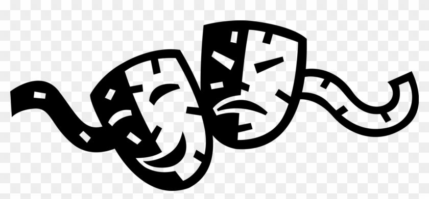 Comedy And Drama Masks Clipart #1284551