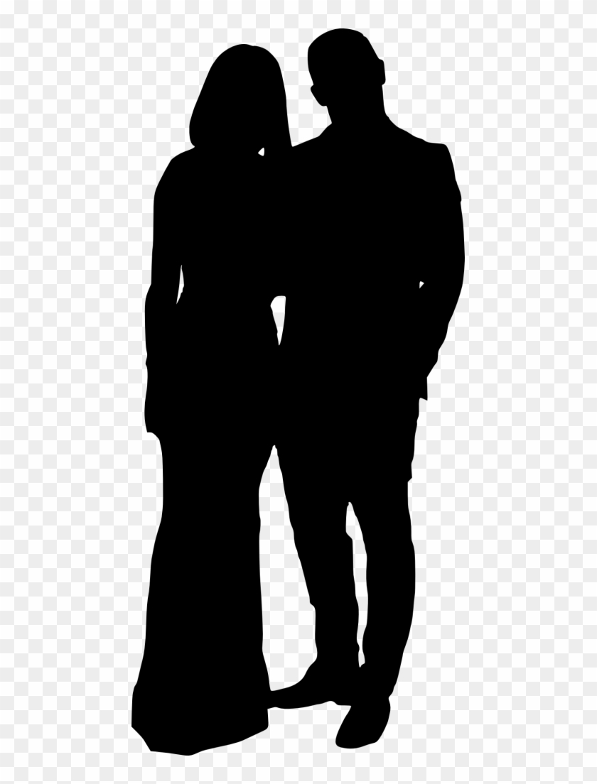 Png File Size - Couple Silhouette Transparent Background Clipart #1284635