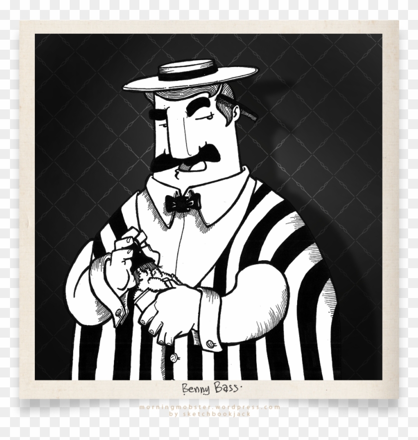 Benny Bass Daily Mobster Sketchbookjack Cartoon Illustration - Illustration Clipart