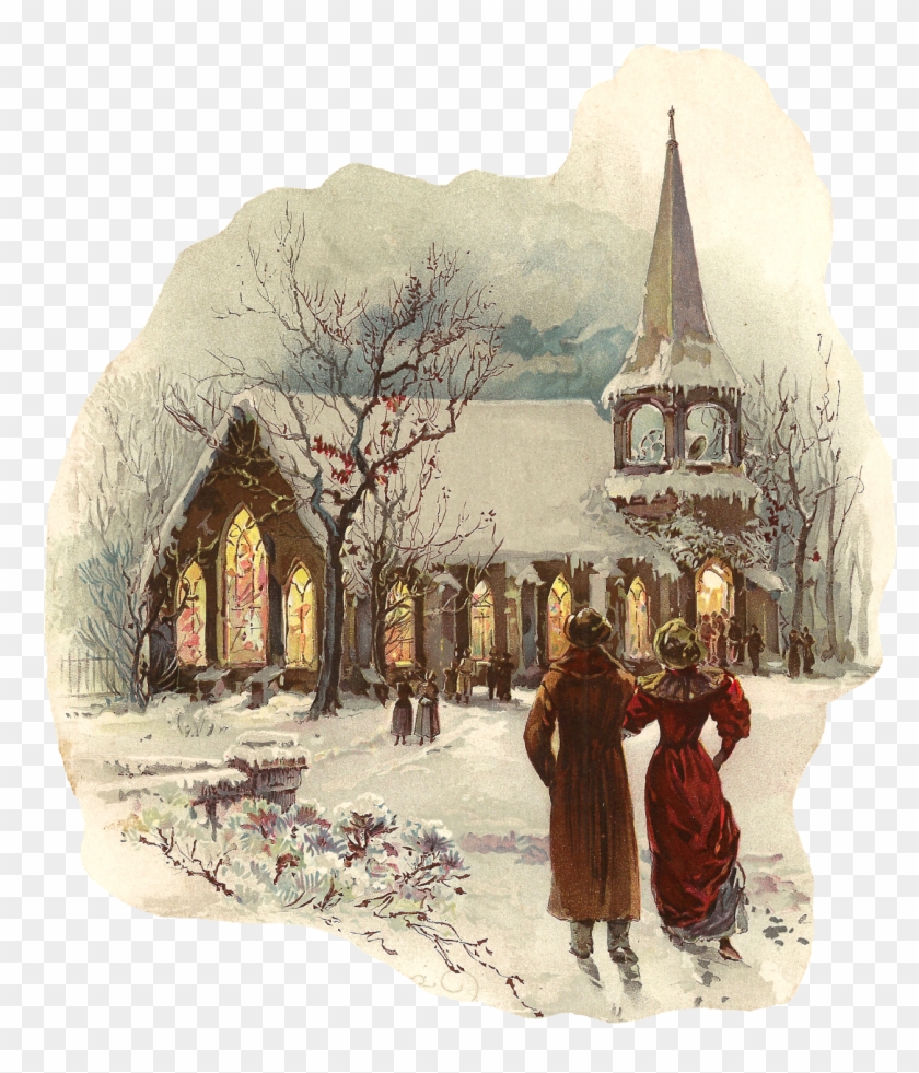 This Is A Charming Digital Winter Graphic Created From - Painting Clipart