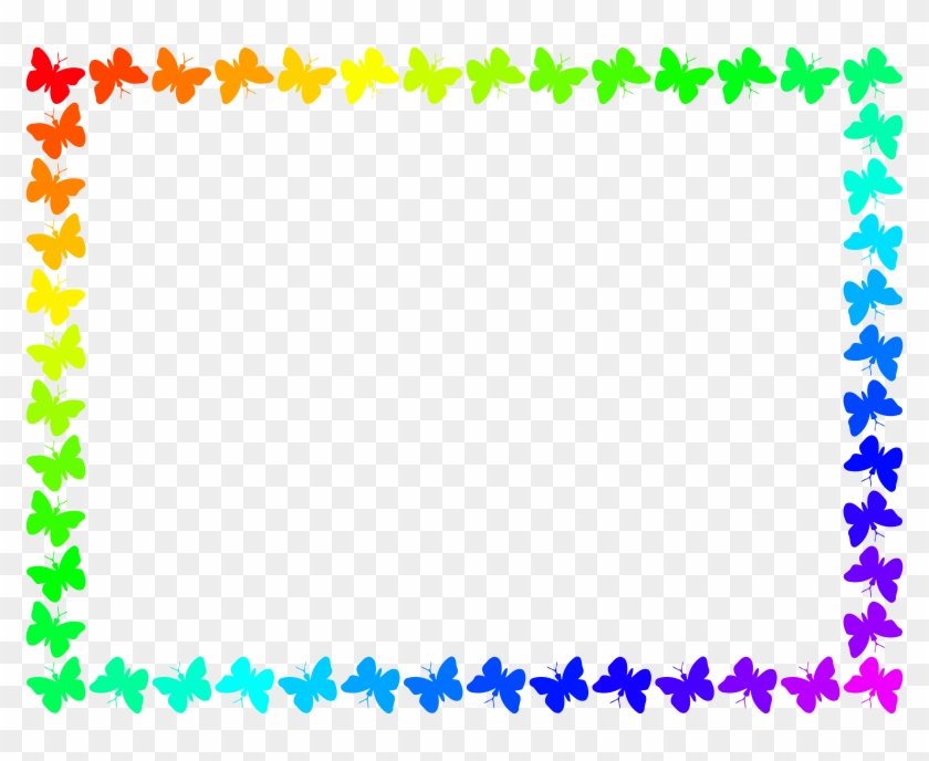 Clip Art Free Download Butterfly Border Clipart - Frame Butterfly Clipart Png Transparent Png
