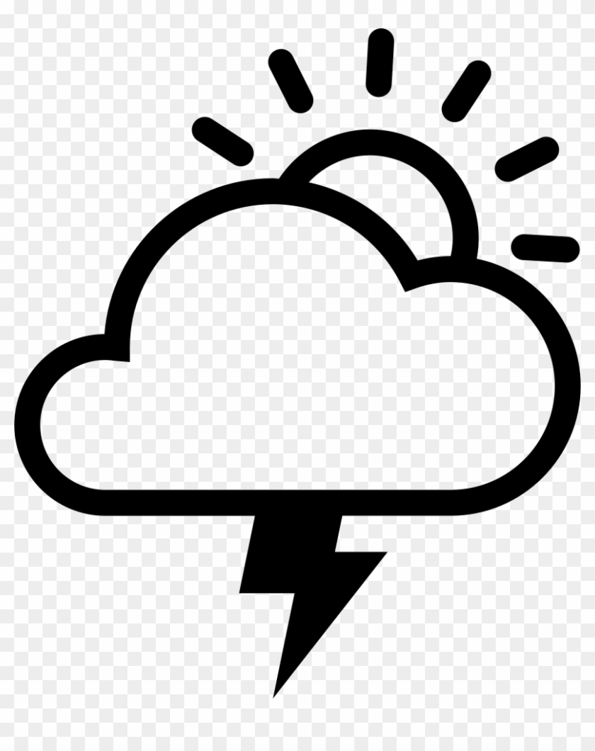 Png File Svg - Rain Cloud With Lightning Drawing Clipart #1286258