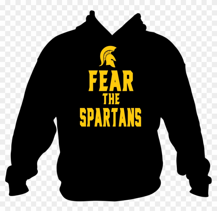 Hoodie Gildan Fear The Spartan Logo (yellow) - Hoodie Clipart