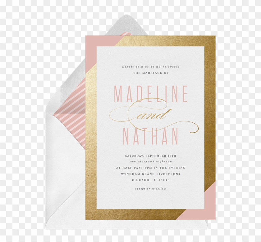 Gold Foil Frame By Stacey Meacham Design, Llc - Envelope Clipart #1286613