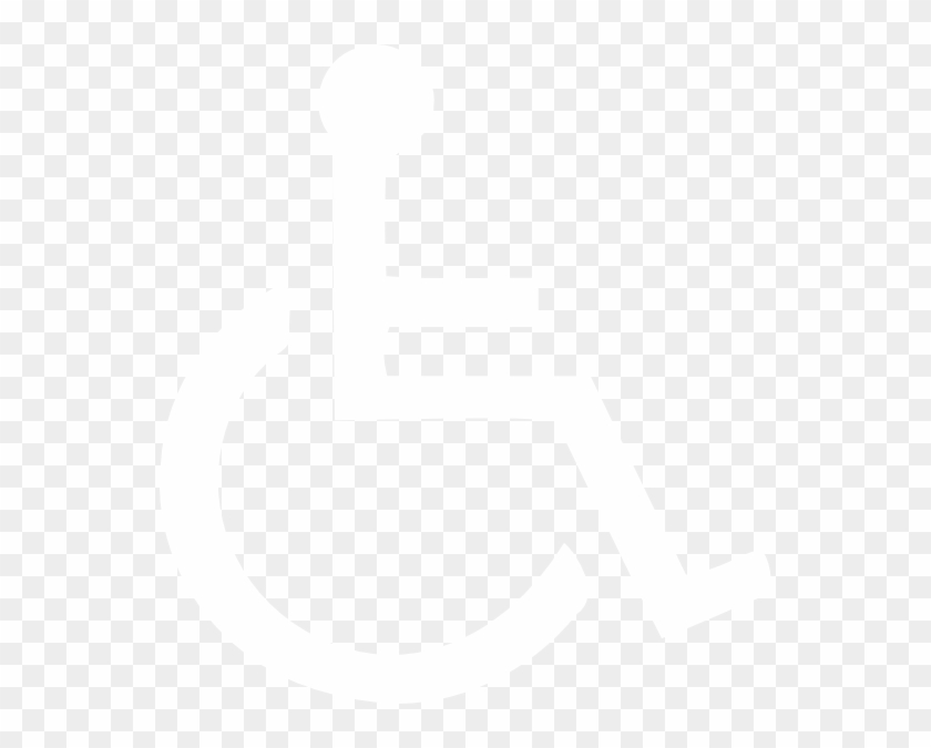 Small - Handicap Sign Black And White Clipart #1287756