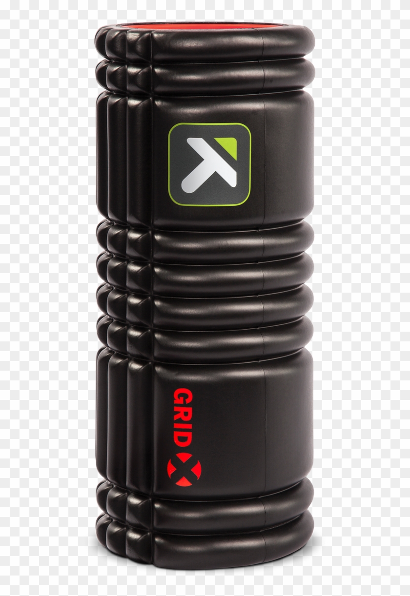 Grid X Foam Roller Standing Vertically On A White Background - Foam Rollers Clipart