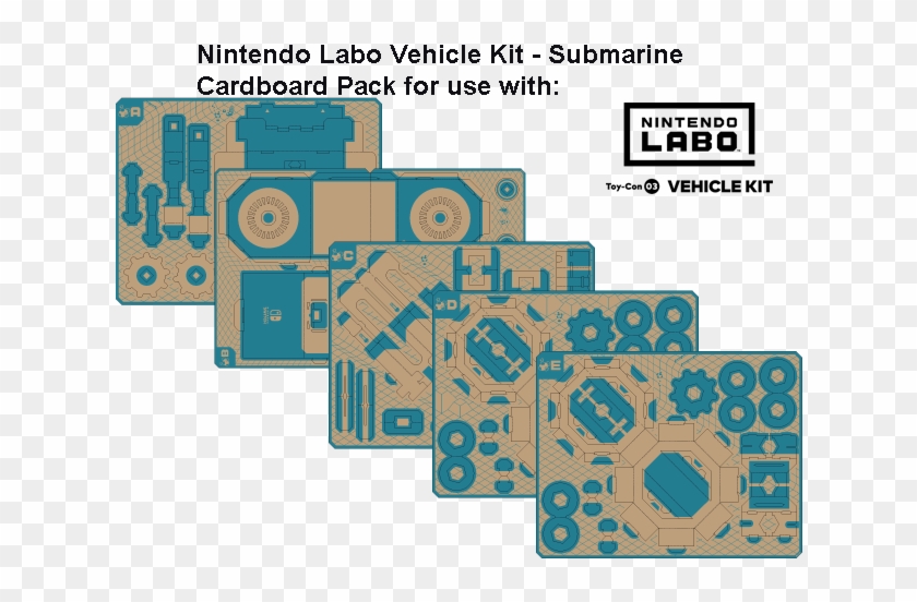Labo - Toy-con 03 - Vehicle - Submarine - All - Labo Toy Con 03 Cardboard Pack Clipart #1288198