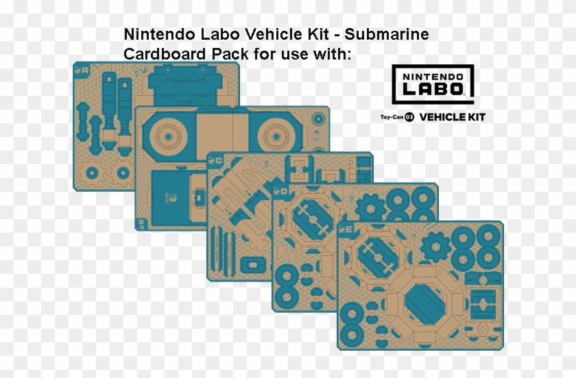 Labo - Toy-con 03 - Vehicle - Submarine - All - Labo Toy Con 03 Cardboard Pack Clipart