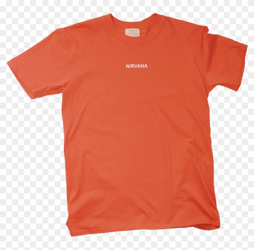 Nirvana Waterfall T-shirt - Tee Shirt Champion Orange Clipart #1288447