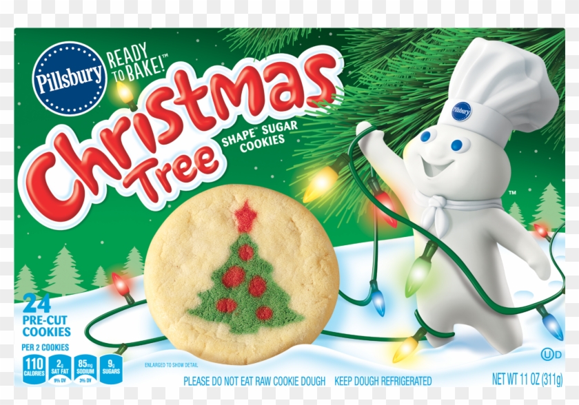 Christmas Tree Shape Sugar Cookies - Christmas Sugar Cookies Pillsbury Clipart