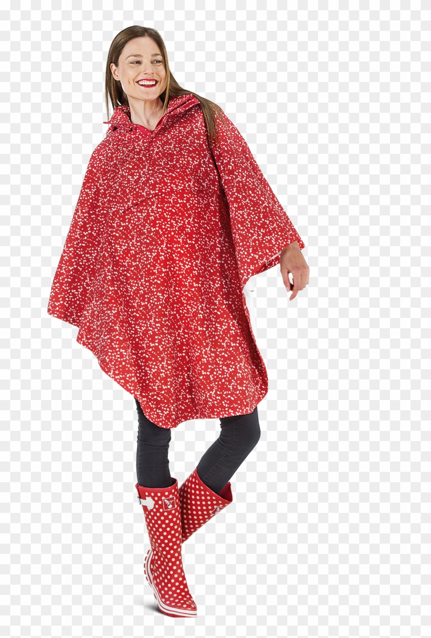 Rain Cape Robin Red/white - Leggings Clipart #1288781