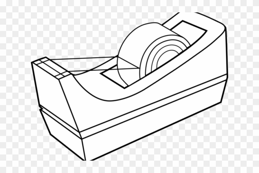 Scotch Clipart Sticky Tape - School Supplies Clipart Black And White Free - Png Download #1288897