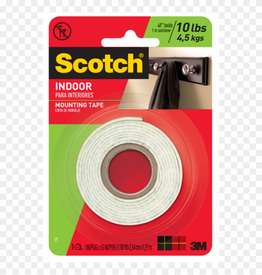 3m™ Scotch™ Mounting Tape 25mmx1 - 3m Scotch Indoor Mounting Tape Clipart #1289130