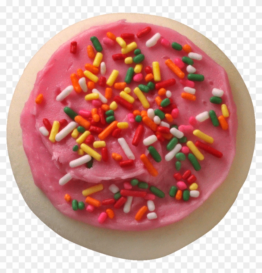 Pink Frosted Sugar Cookies - Sugar Cookie Png Clipart #1289200